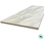 Plan de travail stratifi� hpl marbre blanc 2000 x 650 x 38 mm fsc
