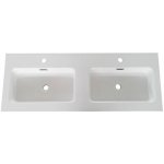Anconetti - plan vasque cramique pour meuble 120cm - double vasque