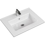 Plan vasque cramique nolita (60 cm) - longueur: 61 cm - blanc brillant