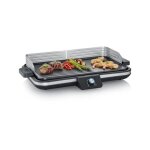 Plancha electrique - planche severin - pg8564 - surface cuisson 50x30cm - en fonte anti - adhsive - ...