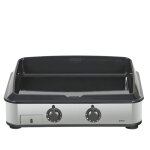 Plancha gaz 2 feux enosign 65 fonte maille, inox marin