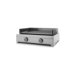 Plancha gaz fonte emaillee moderne 60cm caisson inox Plancha gaz fonte emaillee moderne 60cm caisson inox