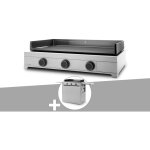 Plancha gaz modern 75 inox avec chariot forge adour Plancha gaz modern 75 inox avec chariot forge adour