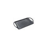Plancha en pierre raye en fonte d'aluminium 28x22cm