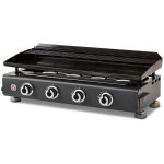 Brasero - plancha silvia ii g 4 feux gun metal brasero - surface de cuisson 84 x 34 cm - 4 br�leurs - ...