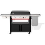 Plancha weber � gaz slate gpsb 76 cm plaque premium avec br�leur lat�ral noir cod. 1500247