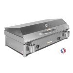 Plancha �lectrique 3600w ? surface de cuisson 86 x 40 cm ? couvercle inox avec thermom�tre ? 2 zones ...