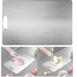 Planche de cuisine 30 x 20 cm, acier inoxydable, ensemble de planches  dcouper en acier inoxydable, ...