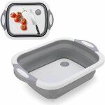 Planche à découper 3 - en - évier pliable bol pliable panier de rangement panier de camping portable ... Planche à découper 3 - en - évier pliable bol pliable panier de rangement panier de camping portable ...
