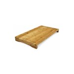 Helloshop26 - planche à découper bambou protège plaque bords surélevés et rigoles pour jus 52 cm Helloshop26 - planche à découper bambou protège plaque bords surélevés et rigoles pour jus 52 cm