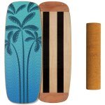 Planche d'�quilibre en bois, skateboard d'int�rieur, balance board en bois trickboard et entra�neur d'�quilibr ...