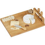 Planche  fromage, couverts  fromage, couteau pte molle et dure, fourchette, pelle, bambou et inox, ...