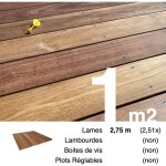 Terrasseenbois. fr - planches de terrasse bois exotique cumaru pour 1 m ? longueur 2, 75 m