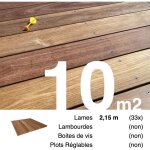 Terrasseenbois. fr - planches de terrasse bois exotique cumaru pour 10 m² ? longueur 2, 15 m Terrasseenbois. fr - planches de terrasse bois exotique cumaru pour 10 m² ? longueur 2, 15 m