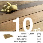 Planches de terrasse bois exotique ipe pour 10 m² ? longueur 1, 25 m Planches de terrasse bois exotique ipe pour 10 m² ? longueur 1, 25 m