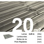 Planches de terrasse pin autoclave gris pour 20 m� ? longueur 4, 2 m