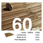 Terrasseenbois. fr - planches de terrasse pin autoclave marron pour 60 m� ? longueur 3, 3 m ? livraison ...