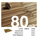 Terrasseenbois. fr - planches de terrasse pin autoclave marron pour 80 m� ? longueur 3, 3 m ? livraison ...