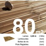 Terrasseenbois. fr - planches de terrasse pin autoclave marron pour 80 m ? longueur 4, 2 m ? livraison ...