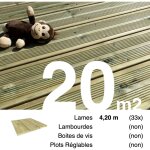 Terrasseenbois. fr - planches de terrasse pin autoclave vert pour 20 m ? longueur 4, 2 m