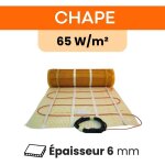 Sud rayonnement - plancher chauffant lectrique sur chape - 65 w / m : l 10, 30 m x l 0, 70 m - 610 ...