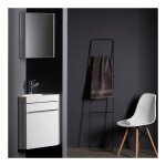 Planetebain - lave - mains d'angle complet pour wc avec meuble design blanc