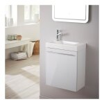 Planetebain - meuble lave - mains design blanc laqu pour wc