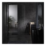 Planetebain - paroi de douche fixe italienne 120x195 cm rversible avec porte - savon et bande miroir ...