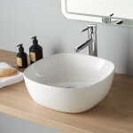 Planetebain - vasque  poser vienne 40. 5 cm - blanc brillant en cramique