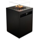 Planika square - chemin�e de jardin d�corative - chemin�e � gaz d'ext�rieur et table de jardin en une ...