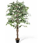 Costway - plante artificielle de 160cm avec pot rempli de ciment, ficus artificiel avec 1008 feuilles ... Costway - plante artificielle de 160cm avec pot rempli de ciment, ficus artificiel avec 1008 feuilles ...