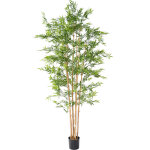 Pegane - plante artificielle haute gamme spcial extrieur en bambou artificiel, couleur verte - dim ...