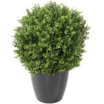 Pegane - plante artificielle haute gamme sp�cial ext�rieur / buis boule uv artificiel, coloris vert - ...