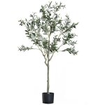 Plante artificielle olivier artificiel avec pot tiss� d�coration pour int�rieur ext�rieur h150cm