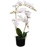 Plante artificielle avec pot orchid�e 65 cm blanc vidaxl