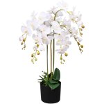 Plante artificielle avec pot orchid�e 75 cm blanc vidaxl