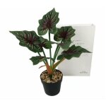 Plante artificielle simulation de fleurs artificielles dans un pot rouge c�leste taro bonsai simulation ...