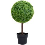 Plante de buis artificiel avec pot forme de boule vert 50 cm vidaxl