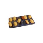Plaque 12 madeleines - anti adh�rente - 395 x 200 x 17 mm - gobel