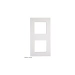 Plaque 2x2 modules verticale entraxe 71mm systo hager finition: blanc