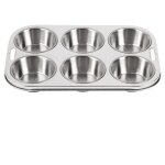 Plaque de 6 moules à muffins profonds - vogue Plaque de 6 moules à muffins profonds - vogue