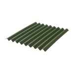 Plaque bitum�e ondul�e l 2 m - l 0. 86 m - coloris - vert, largeur - 86 cm, longueur totale de la plaque ...