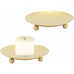 Plaque de bougie dcorative pilier en fer, 2 pices bougeoirs en mtal, plateau de bougie en fer, bougeoir ...