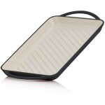 Plaque de cuisson en fonte �maill�e 39, 5 x 22 x 3, 5 cm plaque fonte avec deux poign�es - mahlzeit