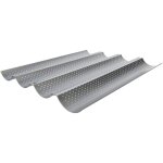 Plaque de cuisson perforée pour baguette 38x32, 5x2, 5 cm, idéale pour une cuisson uniforme et croustillante ... Plaque de cuisson perforée pour baguette 38x32, 5x2, 5 cm, idéale pour une cuisson uniforme et croustillante ...