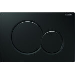 Plaque de commande wc ? d�clenchement frontal noir brillant ? tiges � isolation phonique ? compatible ...