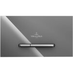 Plaque de d�clenchement wc villeroy et boch viconnect 300g en verre glossy grey