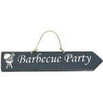 Qualiart - plaque décorative en bois - barbecue party - anthracite Qualiart - plaque décorative en bois - barbecue party - anthracite
