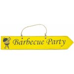 Qualiart - plaque d�corative en bois - barbecue party - moutarde
