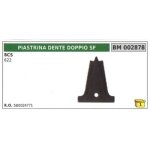 Plaque double dent sf pour motofaucheuse bcs 622